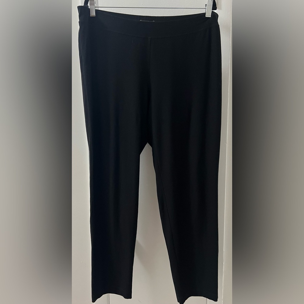 Eileen Fisher Viscose Pants Black Size Large